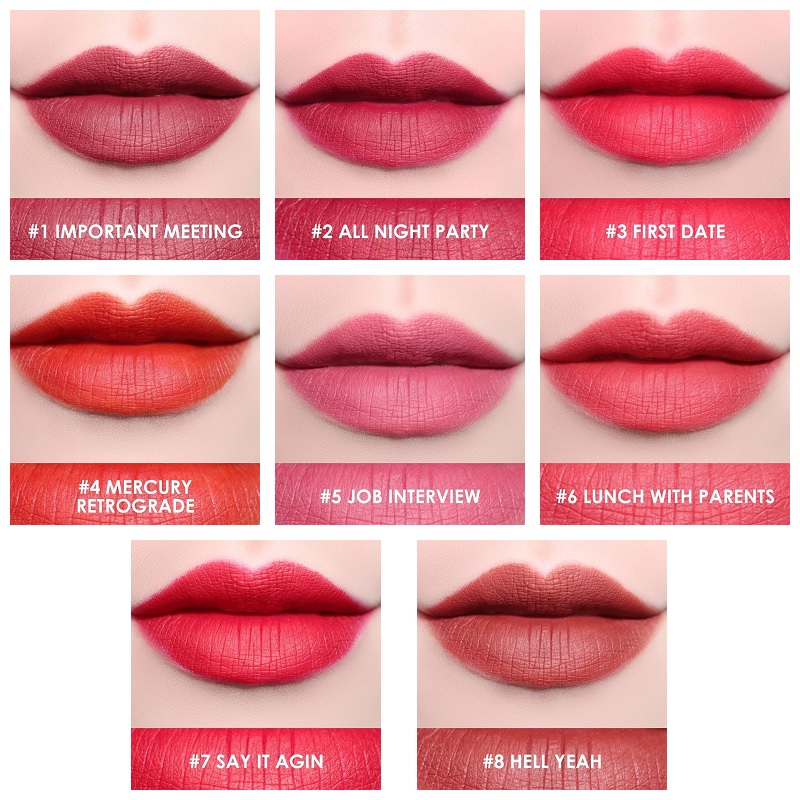 focallure capsule lipstick swatches