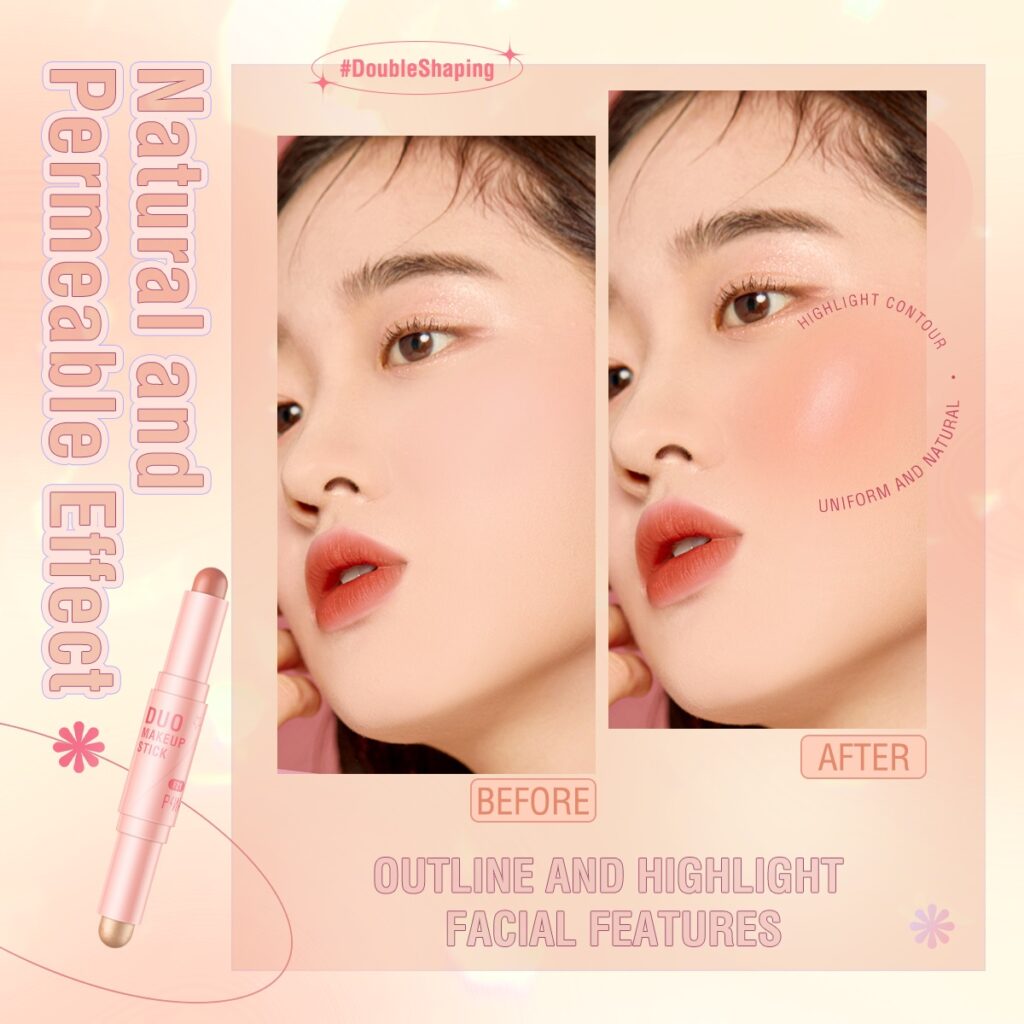 PinkFlash PFF21 Duo Makeup Stick Blush & Highlighter Focallure